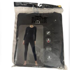 Rugged Frontier Women's Black Thermal Set Size Medium